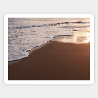 Sunset calm waves on a beach Sticker